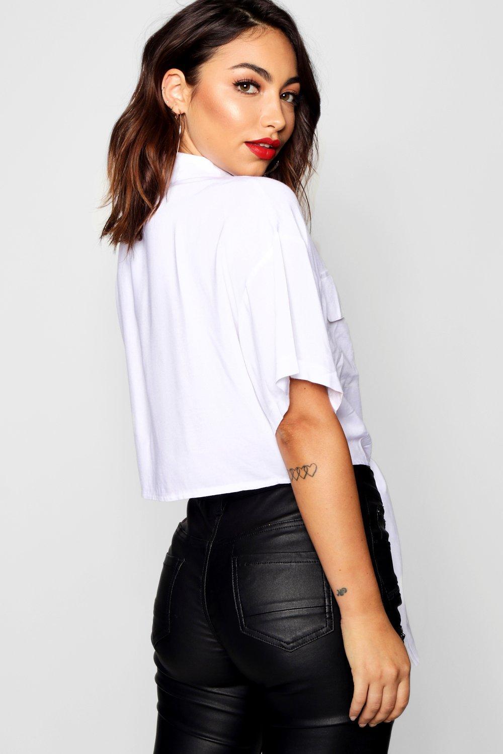 boohoo short sleeve shirts