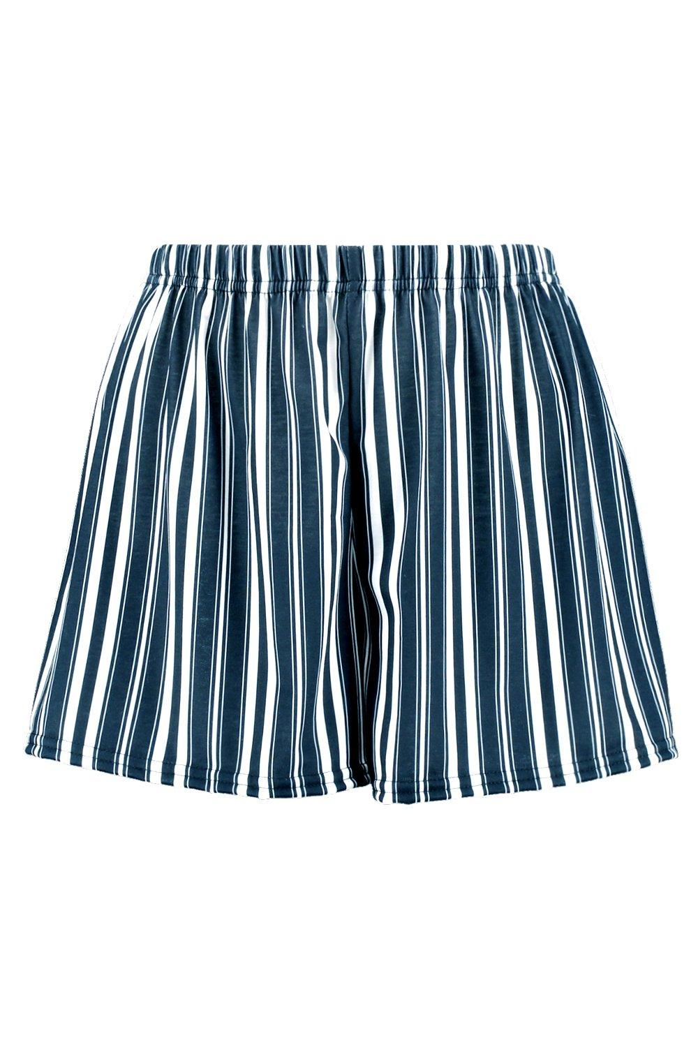 boohoo striped shorts