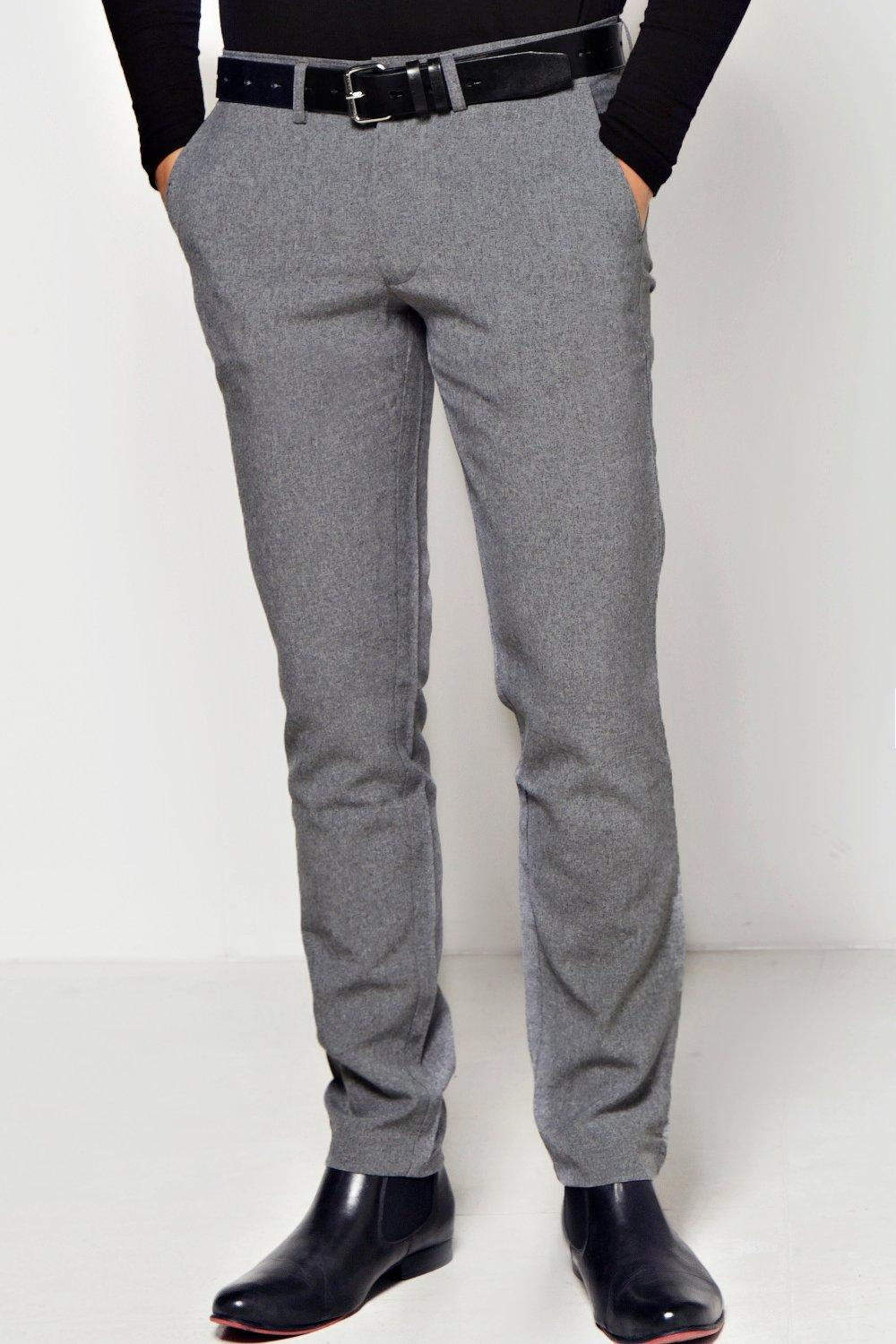 Lyst - Boohoo Smart Trousers in Gray for Men