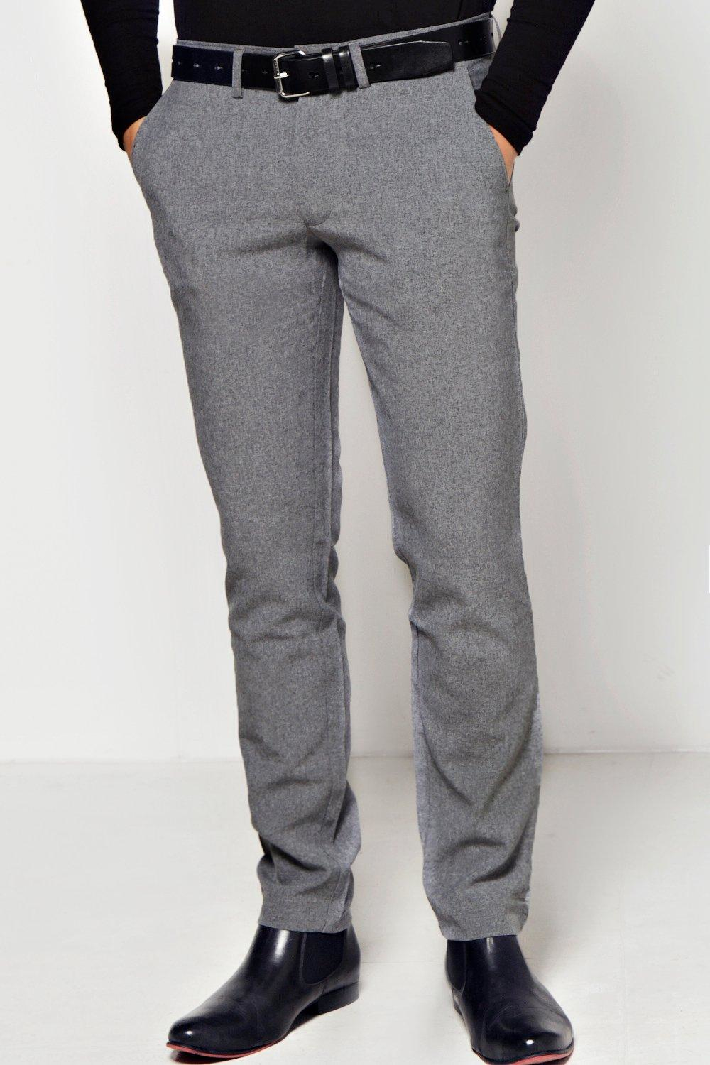 Lyst Boohoo Smart Trousers in Gray for Men