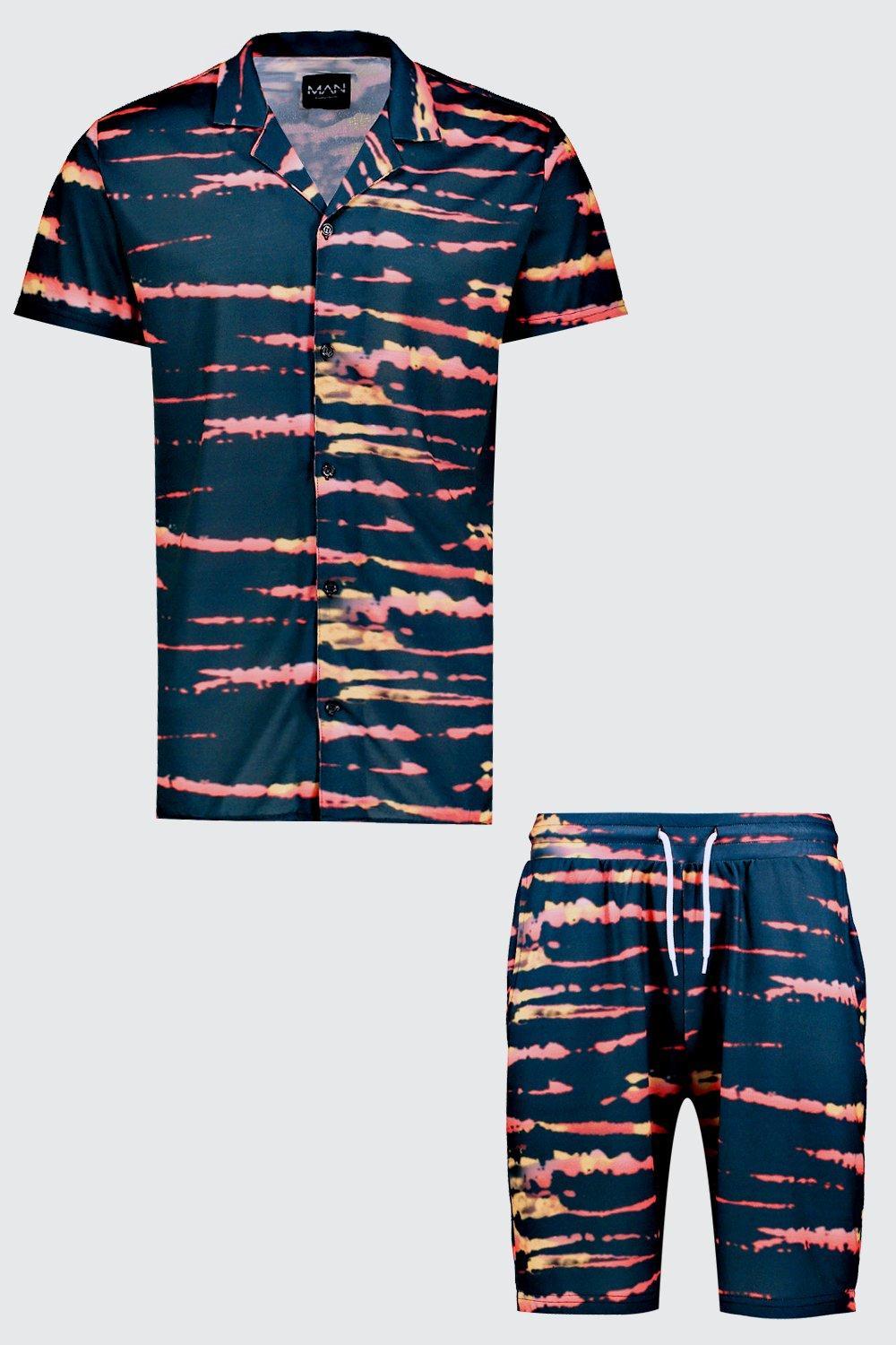 boohooman short and shirt set