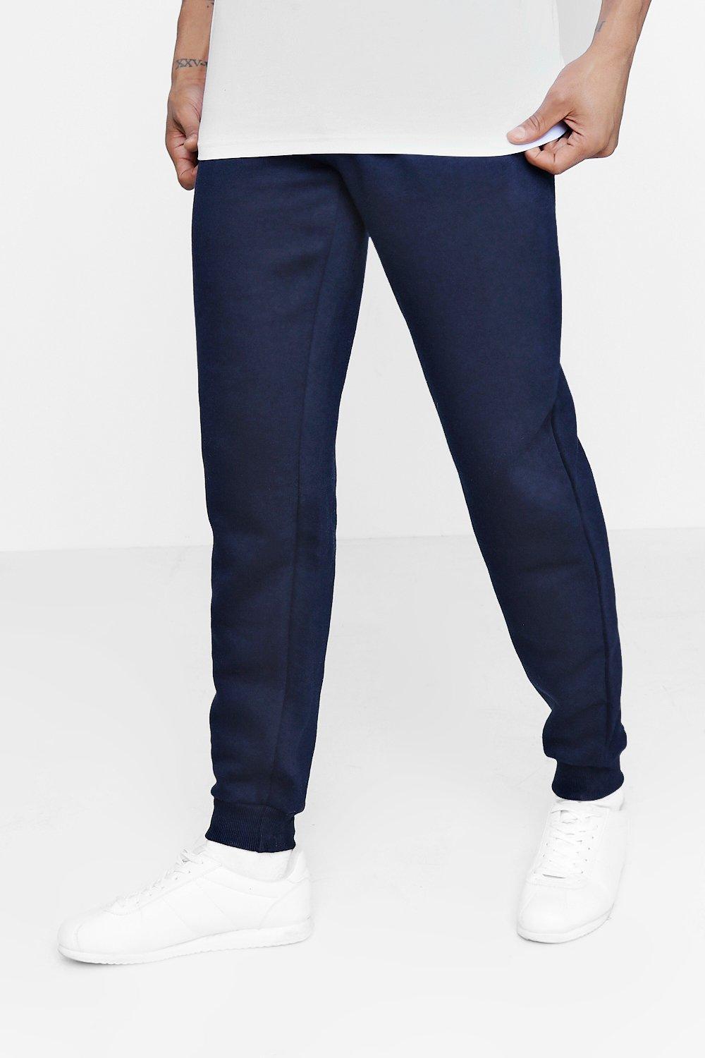 boohooman navy joggers