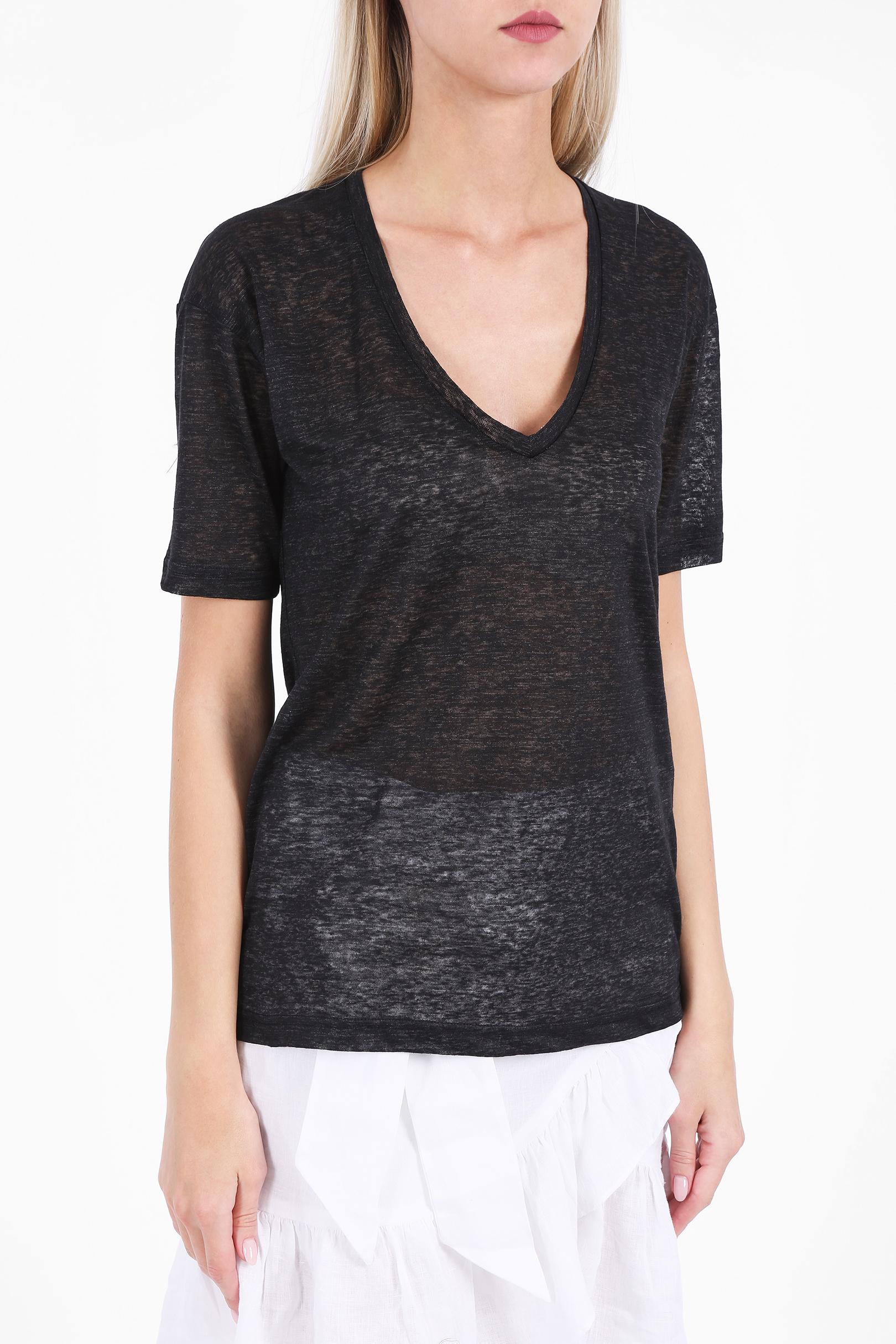 Lyst - Isabel Marant V-neck Knit T-shirt in Gray