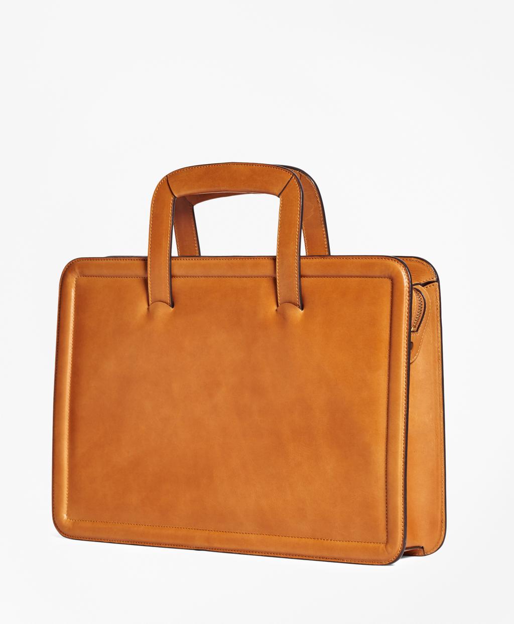 brooks brothers leather briefcase