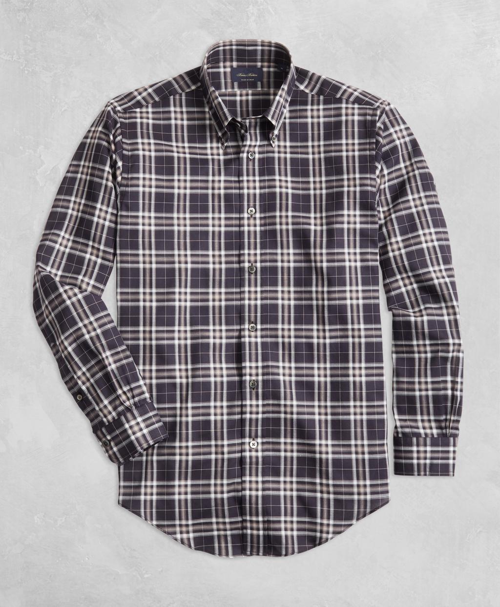 Brooks brothers Golden Fleece® Regent Fit Black Plaid Flannel Sport ...