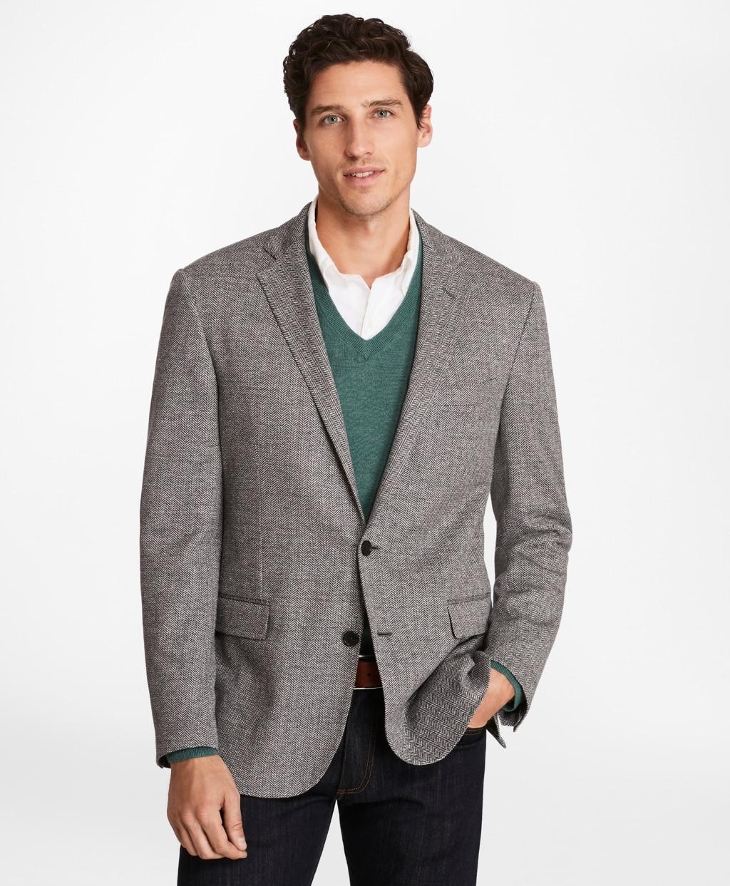 Brooks Brothers Linen Slim Fit Multi-houndstooth Sport Coat in Gray for ...