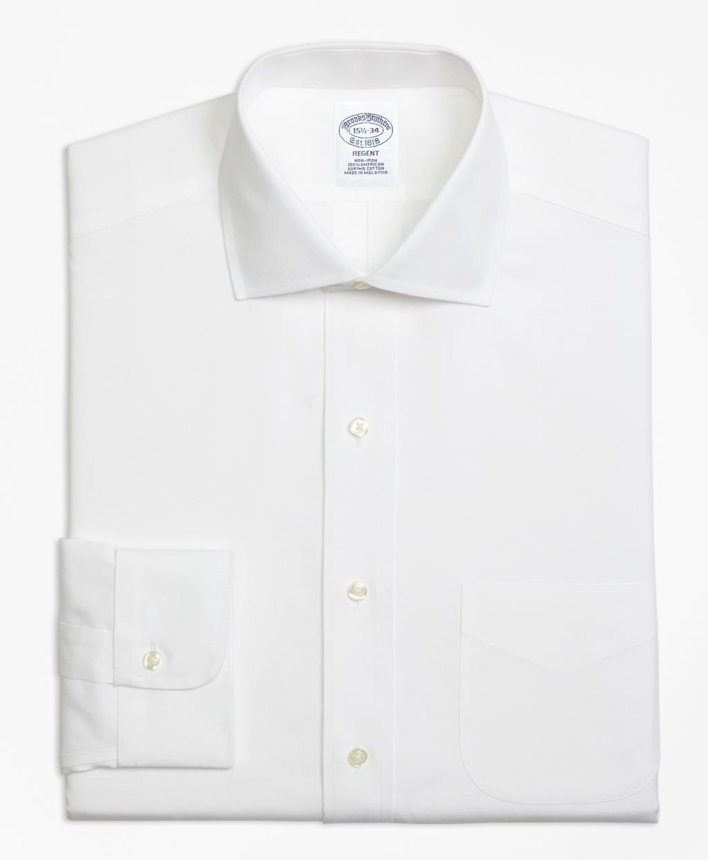 white spread collar dress shirt