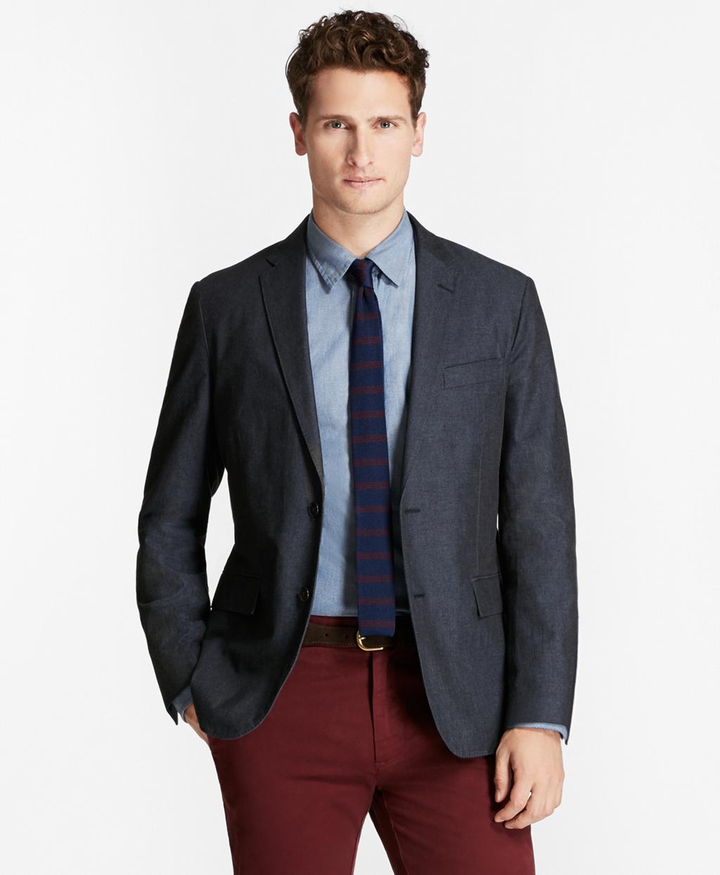 Brooks Brothers Cotton Twill Sport Coat in Indigo (Blue) for Men - Lyst