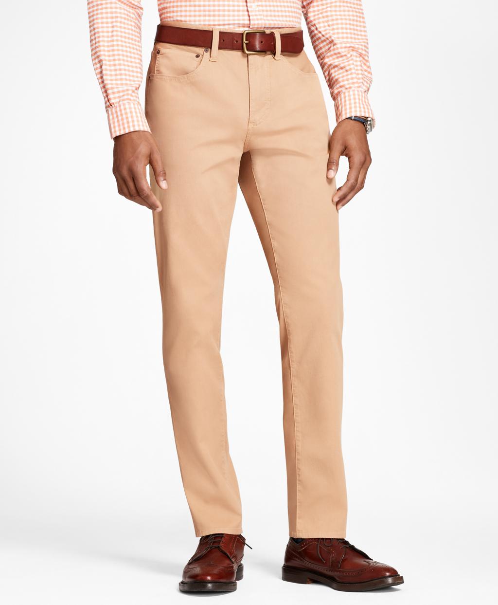 Brooks Brothers Fleece Five-pocket Bedford Cords in Khaki (Natural) for ...