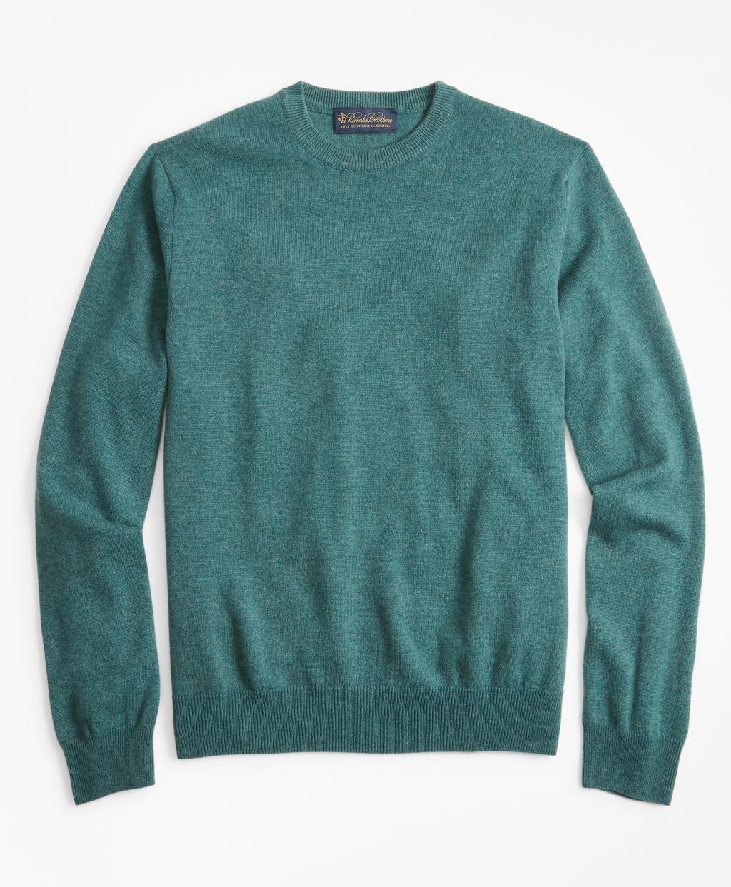 Brooks Brothers Crewneck Cashmere Sweater in Sage Green (Green) for Men ...