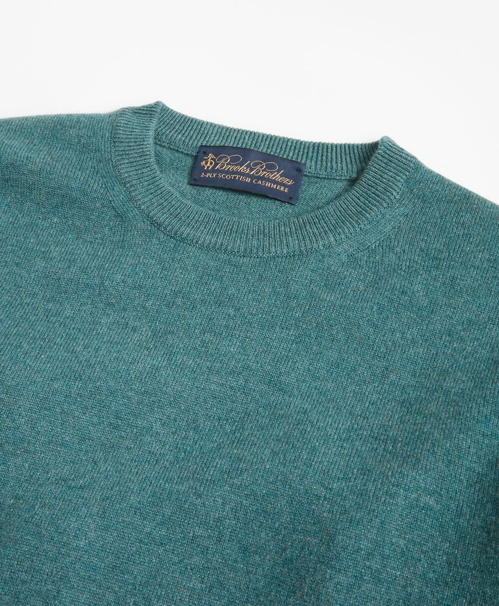 Brooks Brothers Crewneck Cashmere Sweater in Sage Green (Green) for Men ...