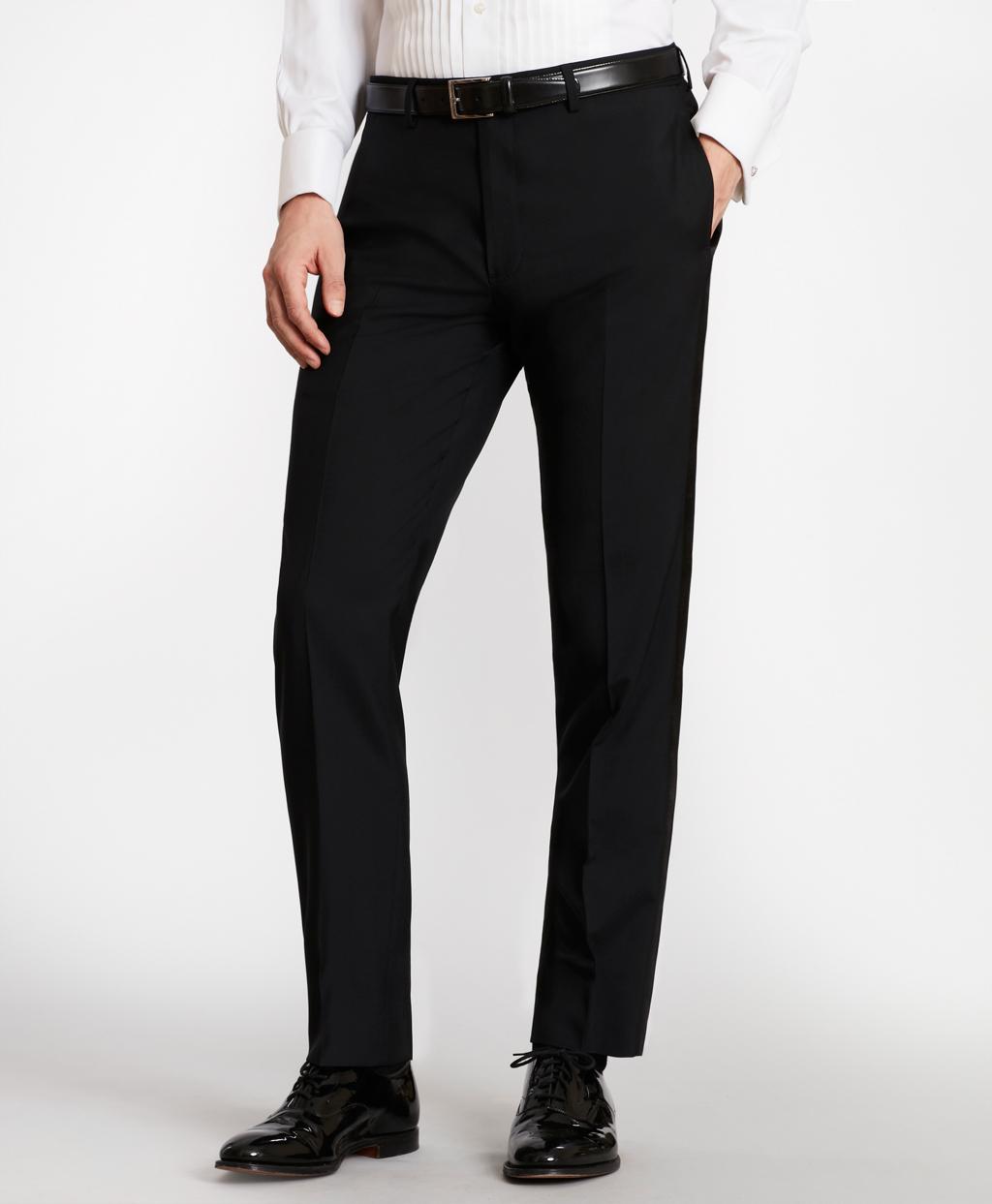 Brooks Brothers Brooksgatetm Milano-fit Wool Tuxedo Pants in Black for ...