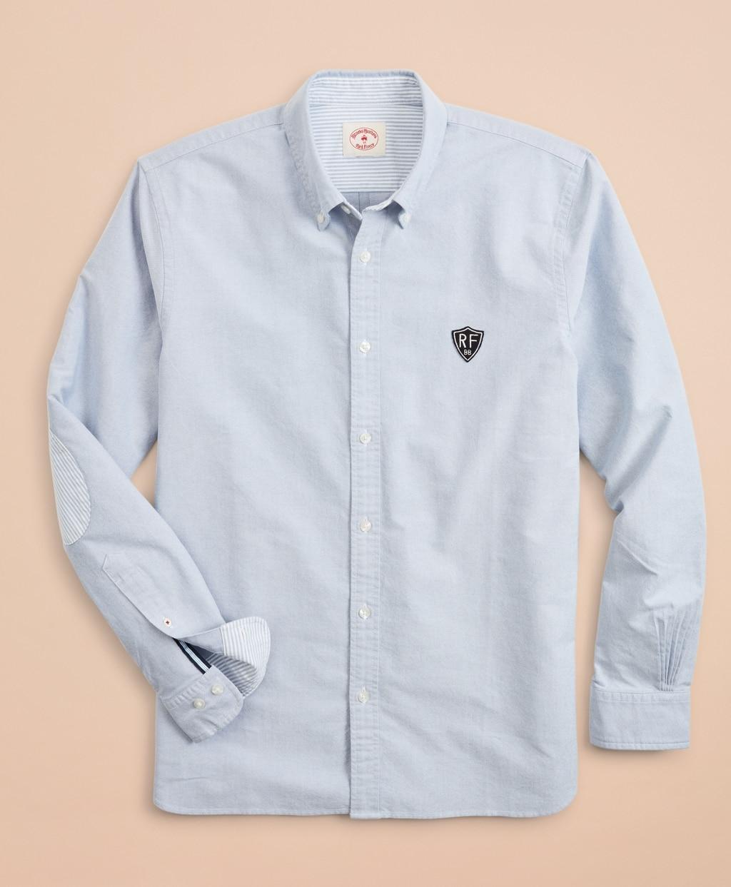 Brooks Brothers Oxford Elbow Patch Sport Shirt in Blue for Men Lyst