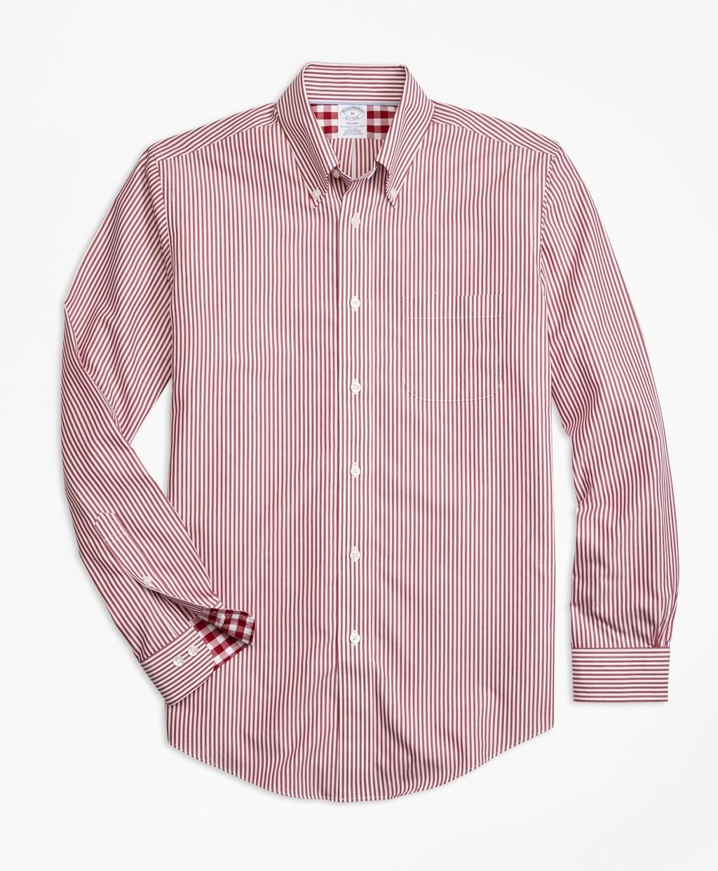 Brooks Brothers Cotton Non-iron Slim Fit Bengal Stripe Sport Shirt in ...