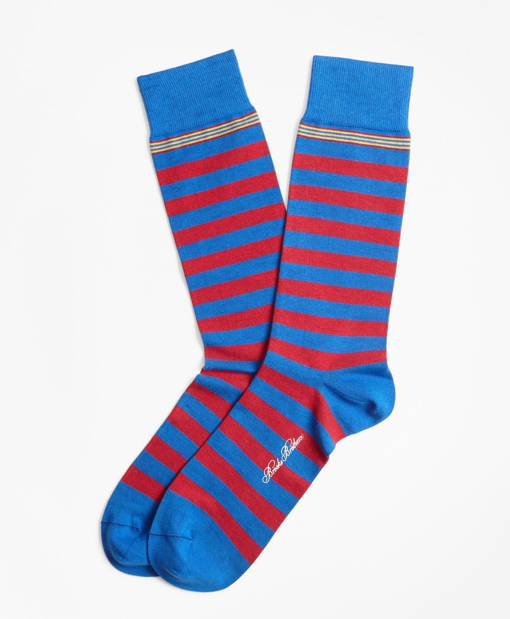 Lyst Brooks Brothers Rugby Stripe Crew Socks In Blue For Men Brooks Brothers Men S Blue Rugby Stripe Crew Socks