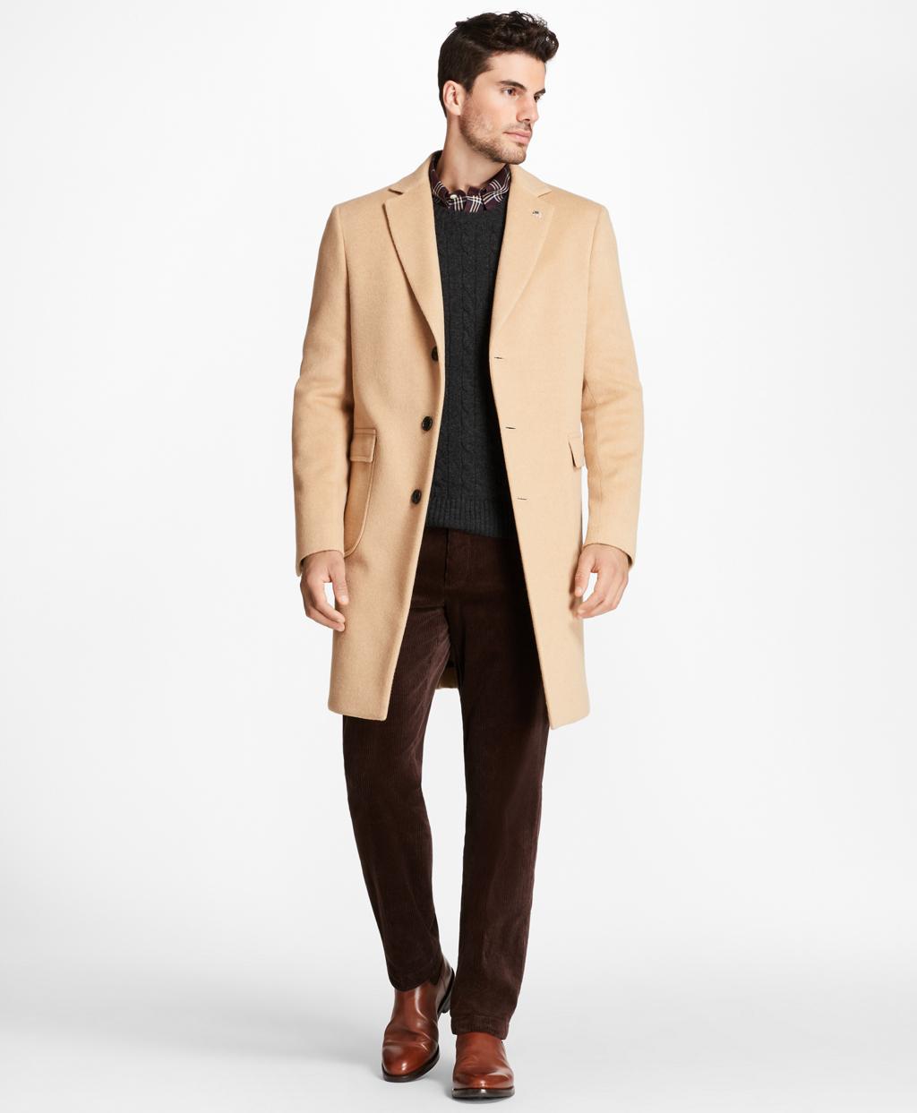 Lyst - Brooks Brothers Camel Hair Polo Coat in Natural for Men