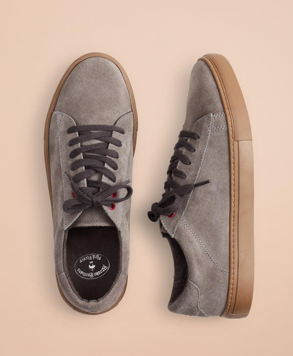 Brooks Brothers Suede Sneakers in Grey (Gray) for Men Lyst