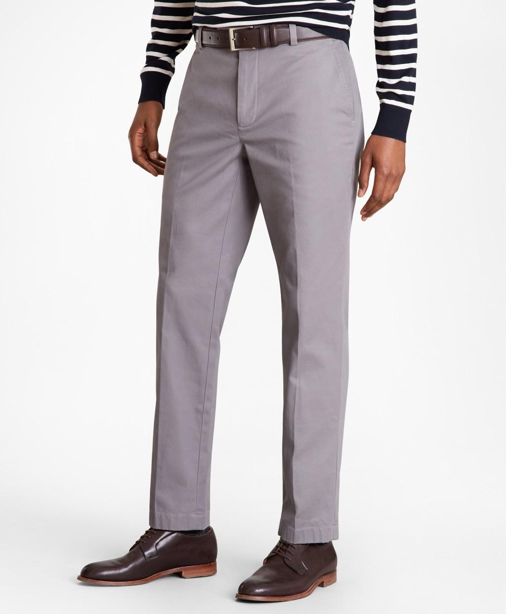 Brooks Brothers Extra Slim Fit Supima Cotton Stretch Chinos in Charcoal ...