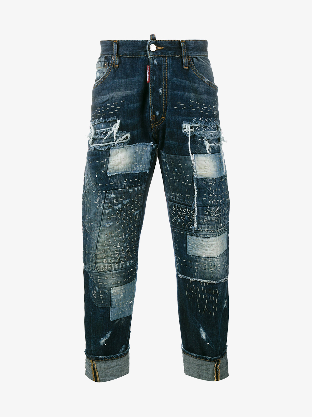 Dsquared² Workwear Stitched Patchwork Denim Jeans in Blue for Men | Lyst