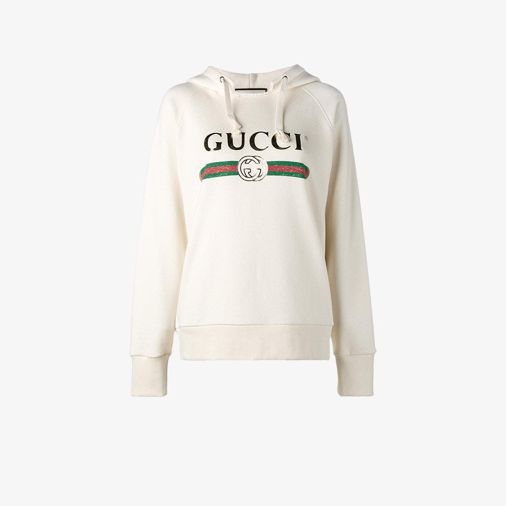 Lyst - Gucci 'fake' Embroidered Hoodie