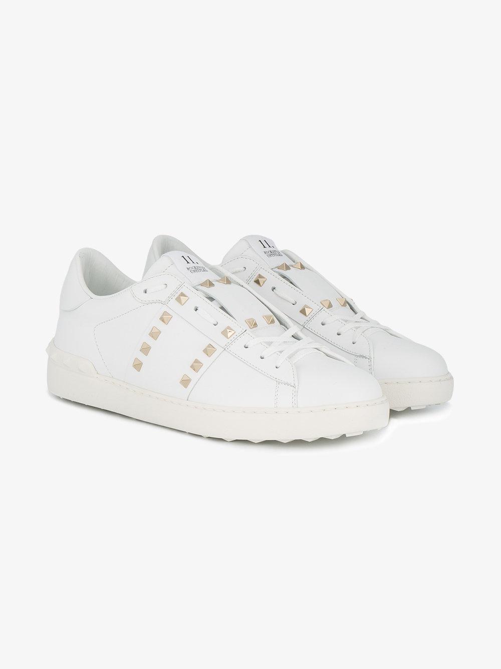 Valentino Rockstud Untitled Sneakers in White for Men - Lyst
