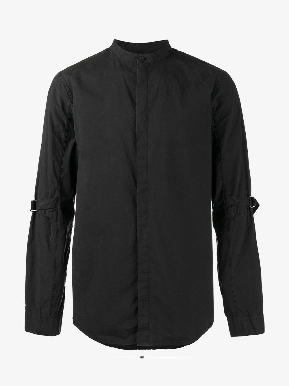 Lyst - Helmut Lang Collarless Strap Shirt in Black for Men