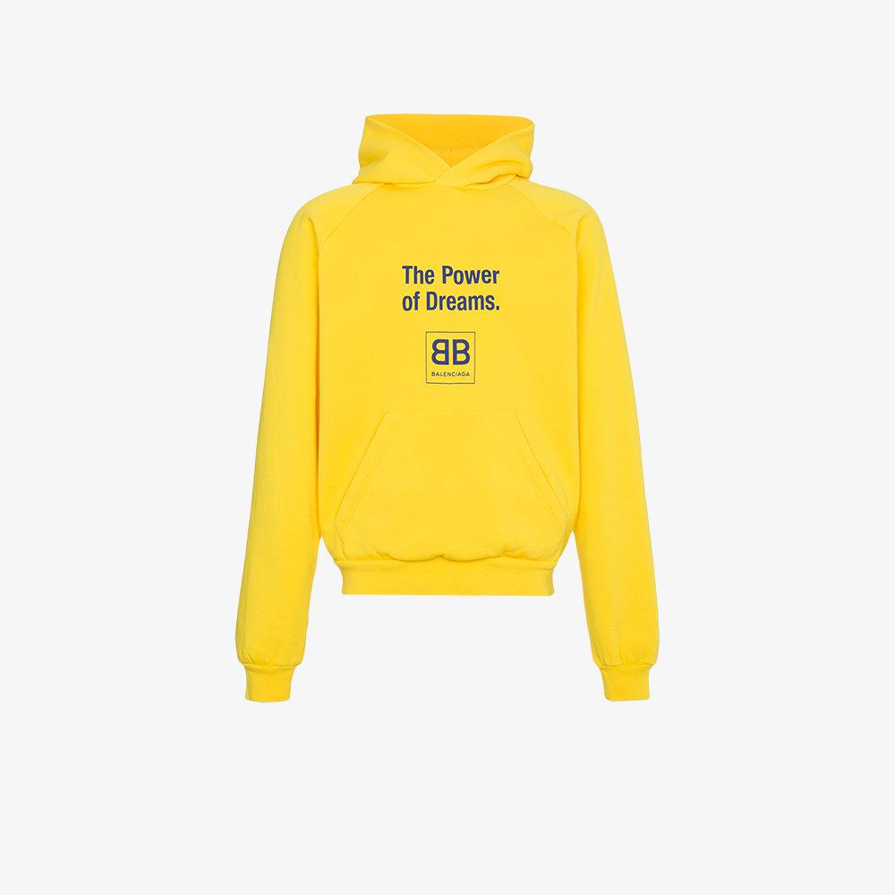 Lyst - Balenciaga The Power Of Dreams Hoodie in Yellow for Men