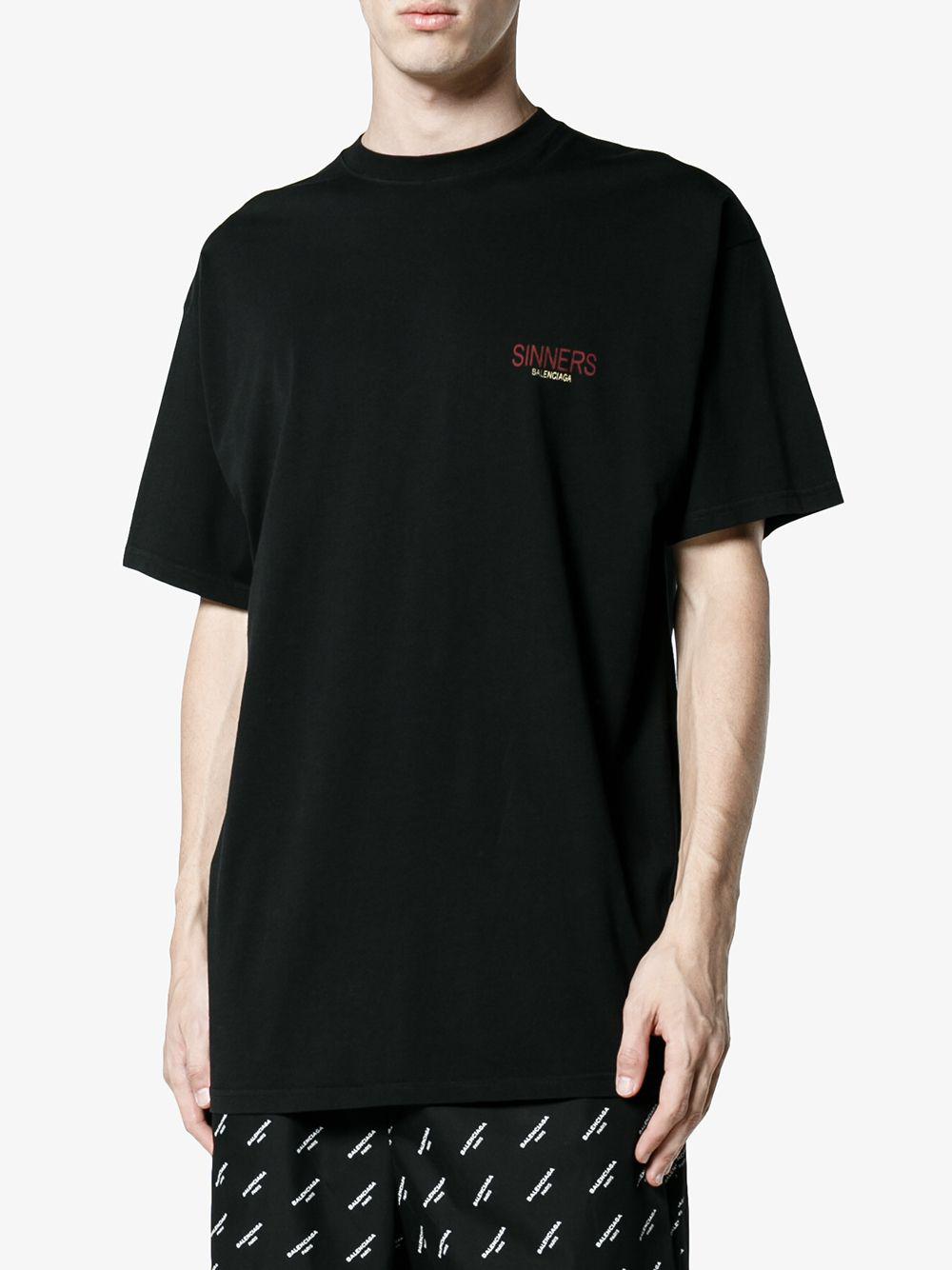 Balenciaga Sinners T-shirt in Black for Men - Lyst