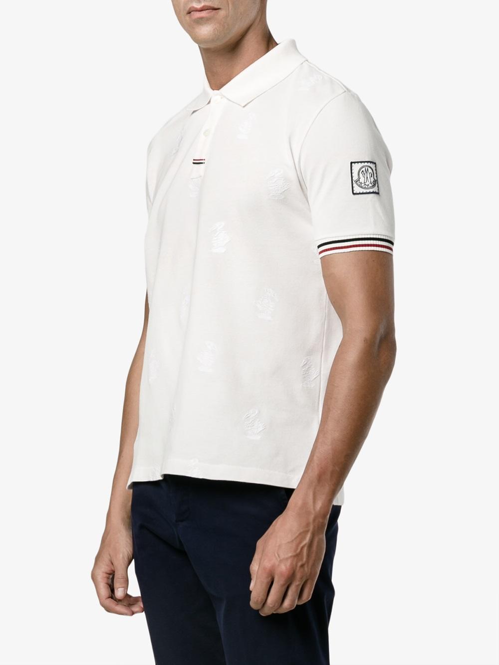 Lyst Moncler Gamme Bleu  Polo  Shirt  With Goose Embroidery 