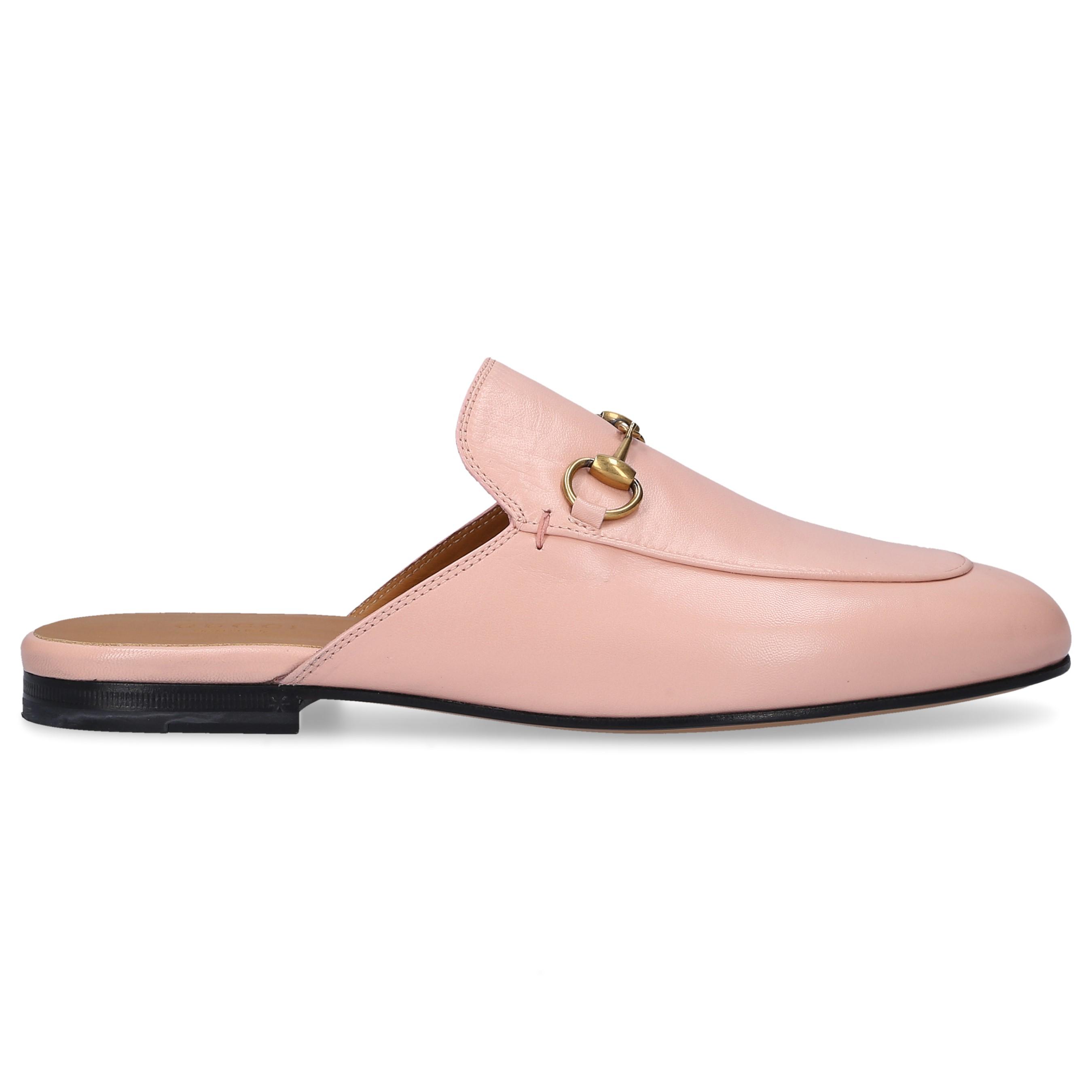 Gucci Leather Slip On Shoes Cd900 in Pink - Lyst