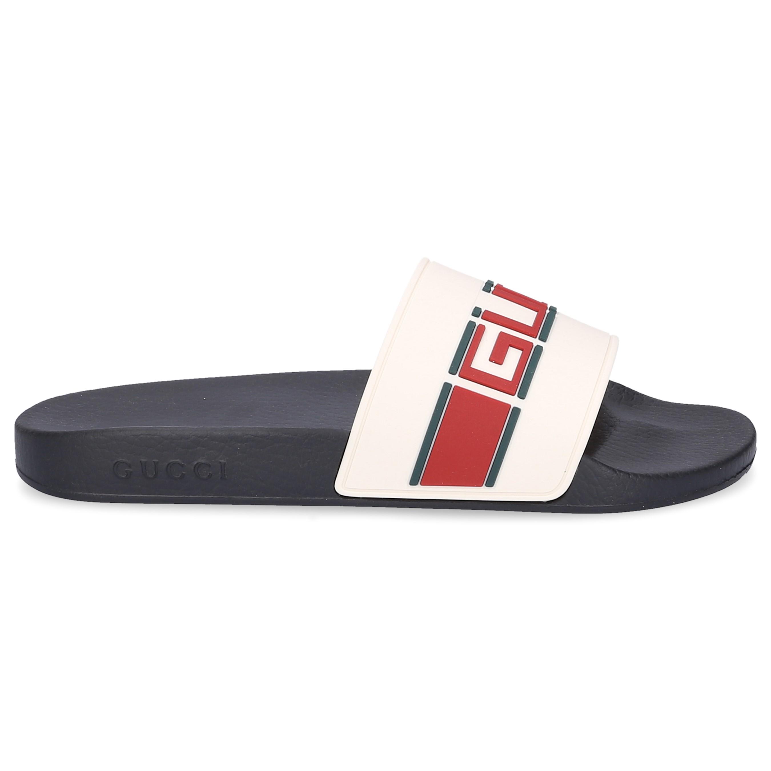 Gucci Beach Sandals Nastro Rubber Wovendetails Logo