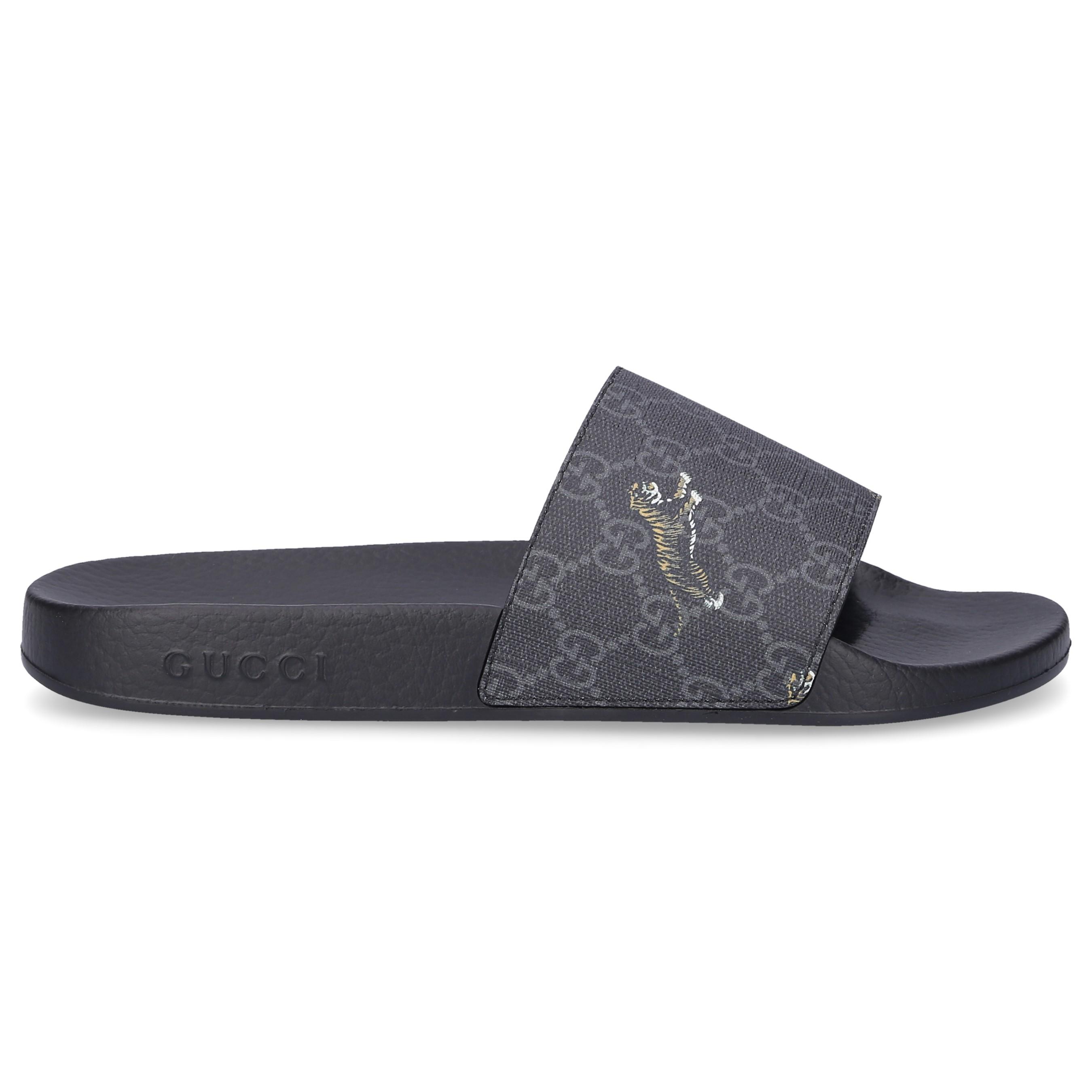 Gucci Beach Sandals Tigers Print in Gray for Men - Lyst