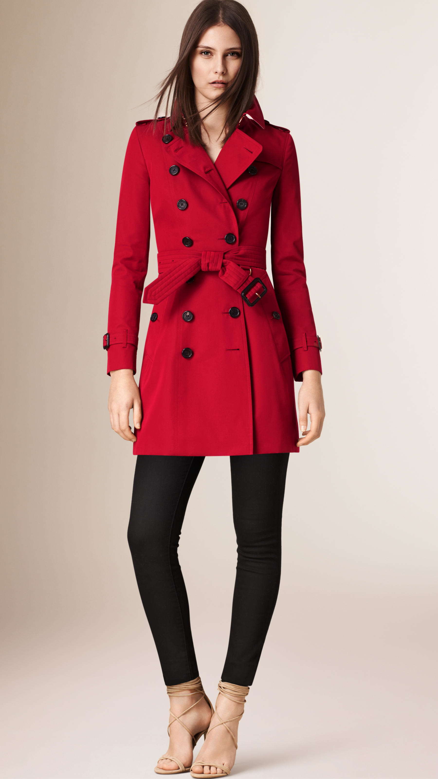 Burberry The Chelsea –mid-length Heritage Trench Coat Parade Red in ...