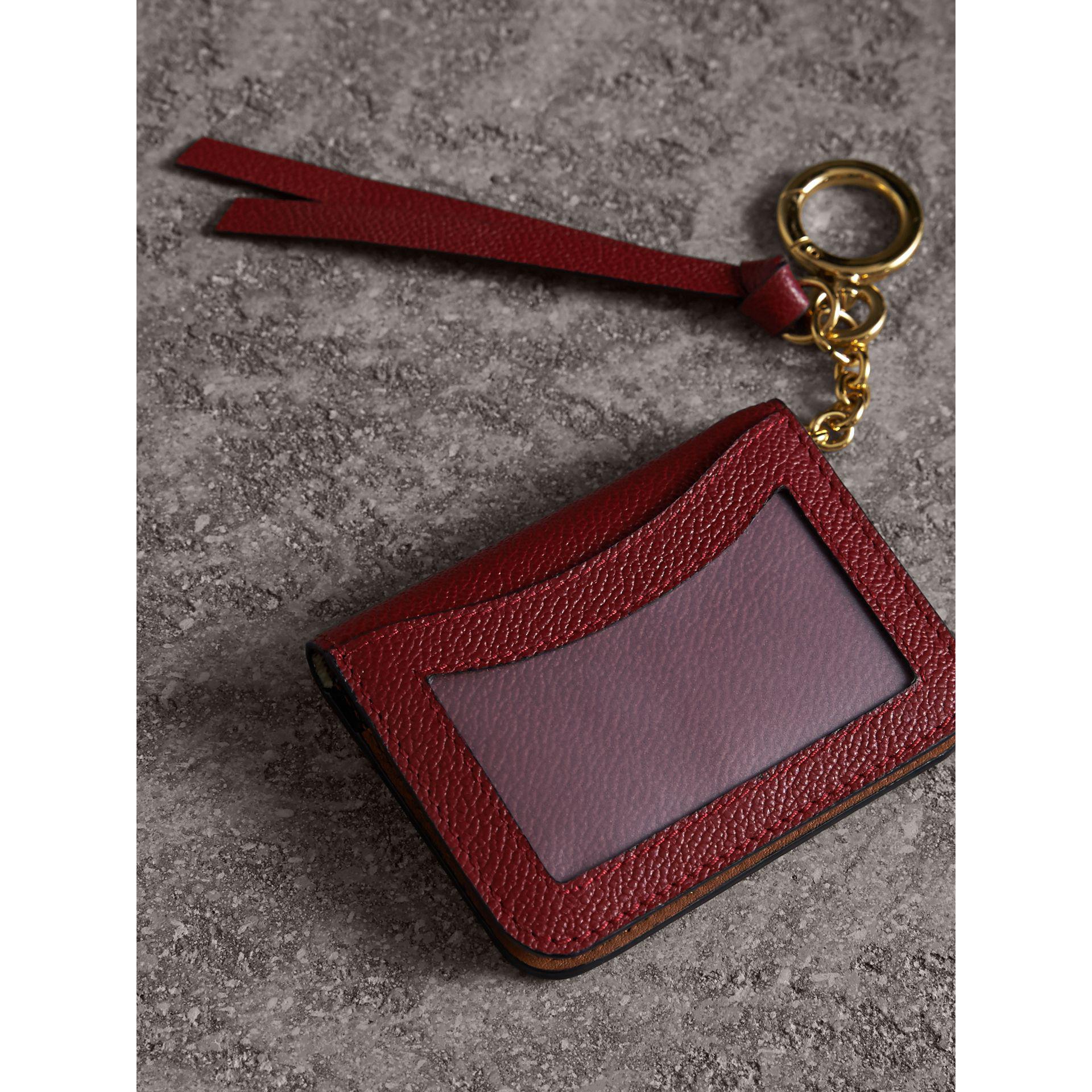Lyst - Burberry Leather And Haymarket Check Id Card Case Charm