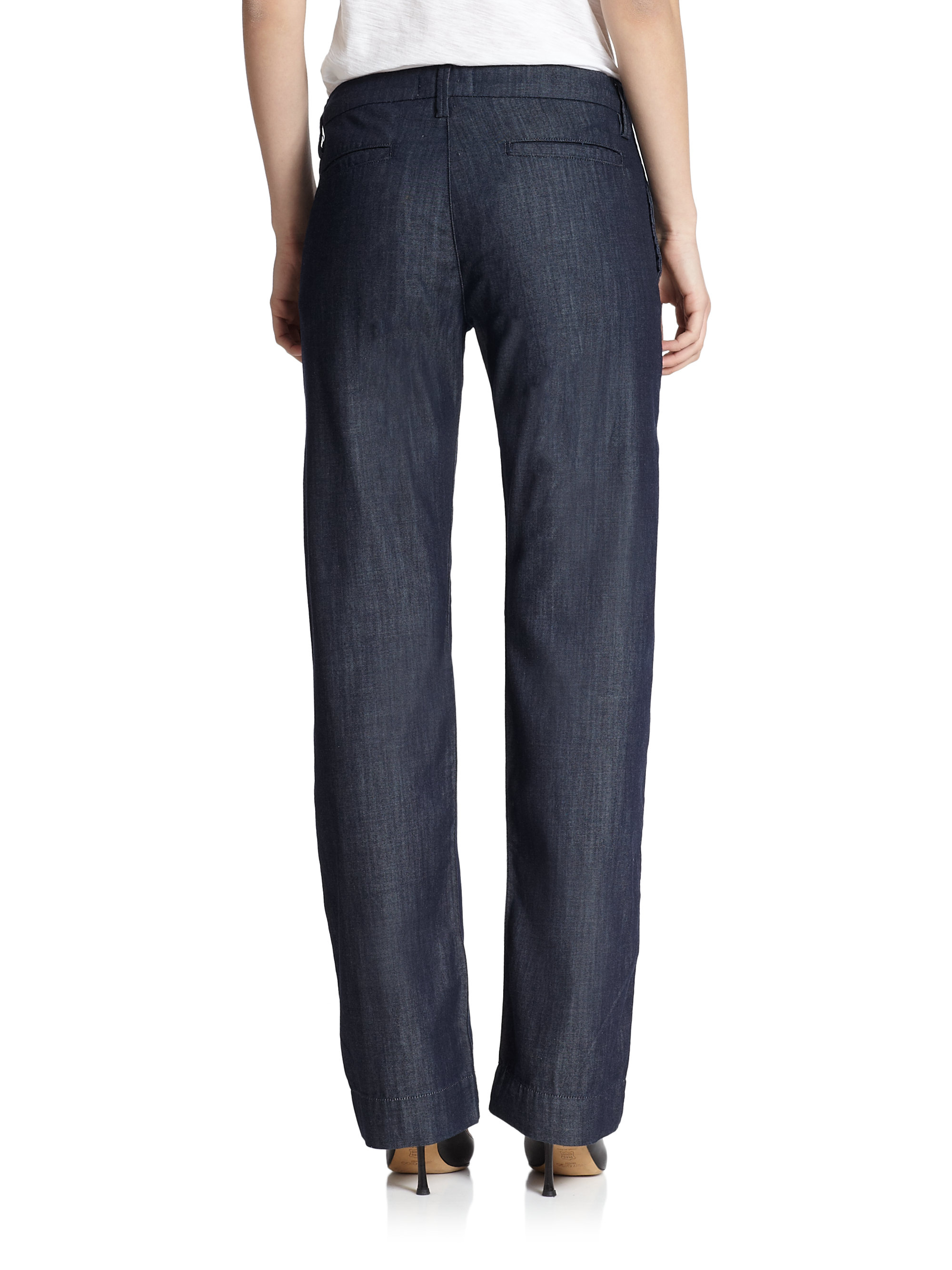 blue chambray pants