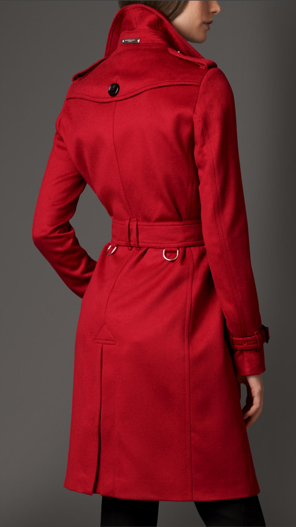 Lyst - Burberry Cashmere Trench Coat in Red