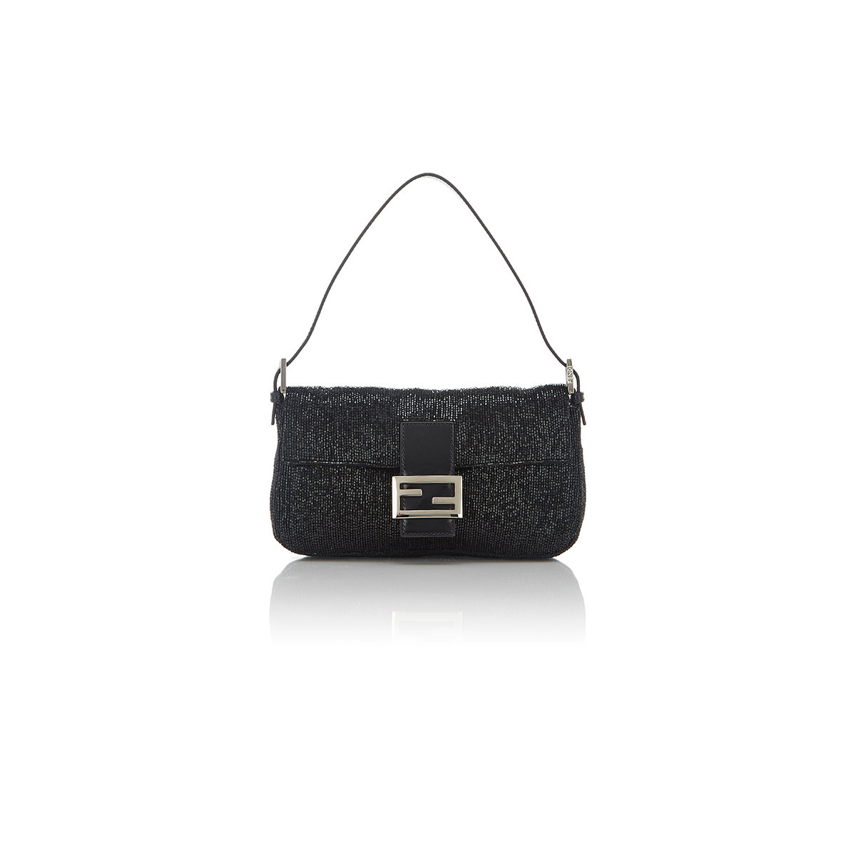 Fendi Beaded Baguette Bag in Black - Lyst