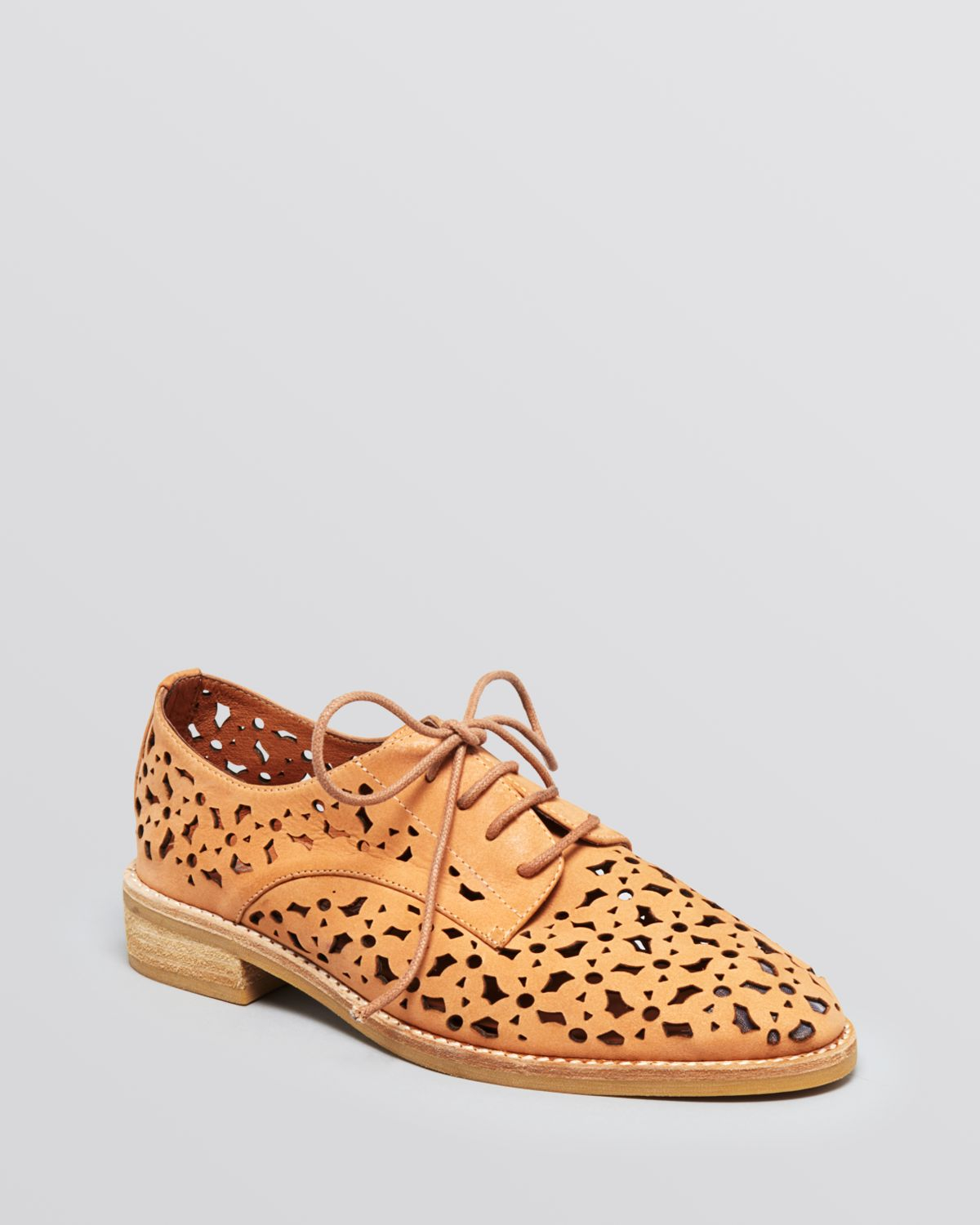 brown oxford flats