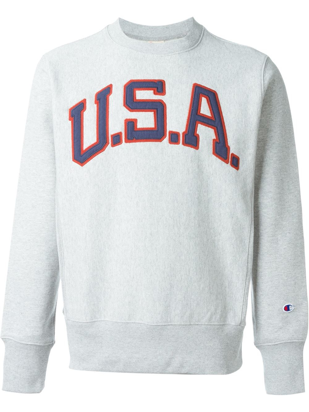 Lyst - Champion Embroidered Usa Patch Sweatshirt in Gray for Men