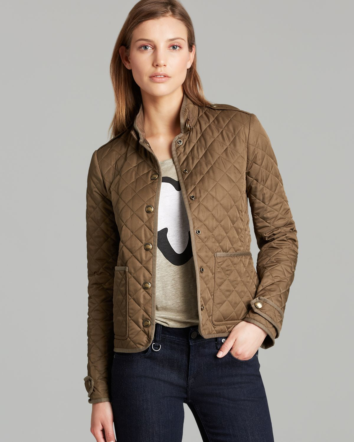 Burberry Brit Cartmoore Jacket in Brown (Military Khaki) | Lyst