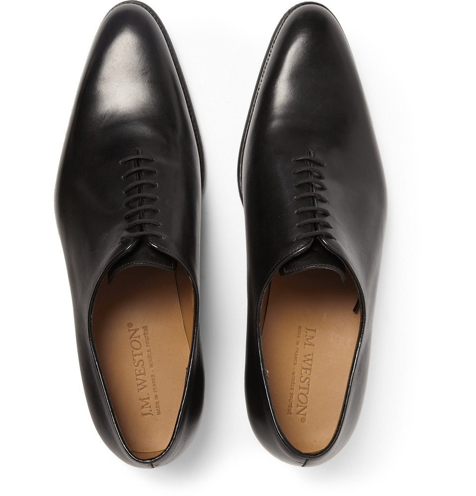J.m. weston 402 Flore Leather Oxford Shoes in Black for Men | Lyst