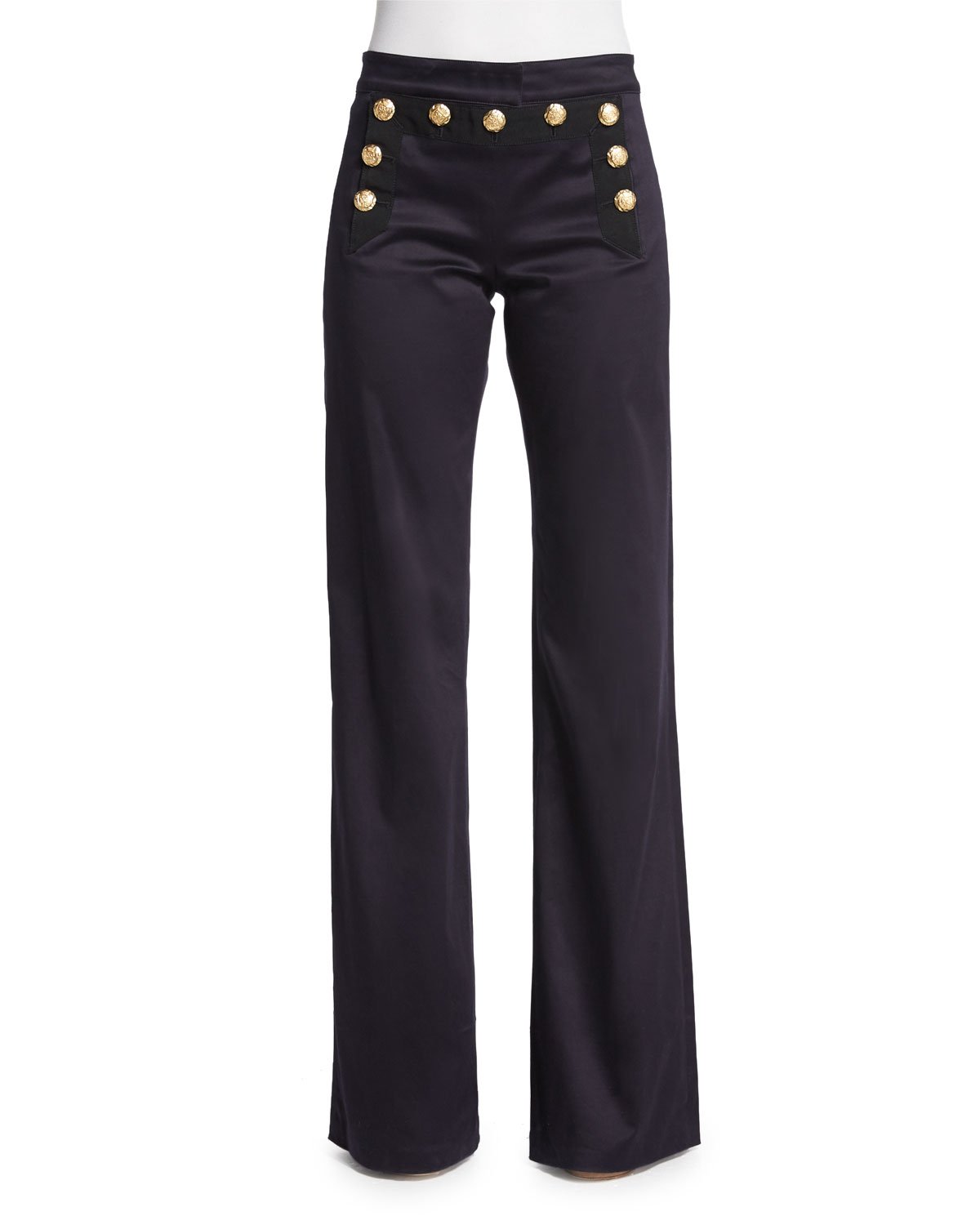 sailor button pants womens