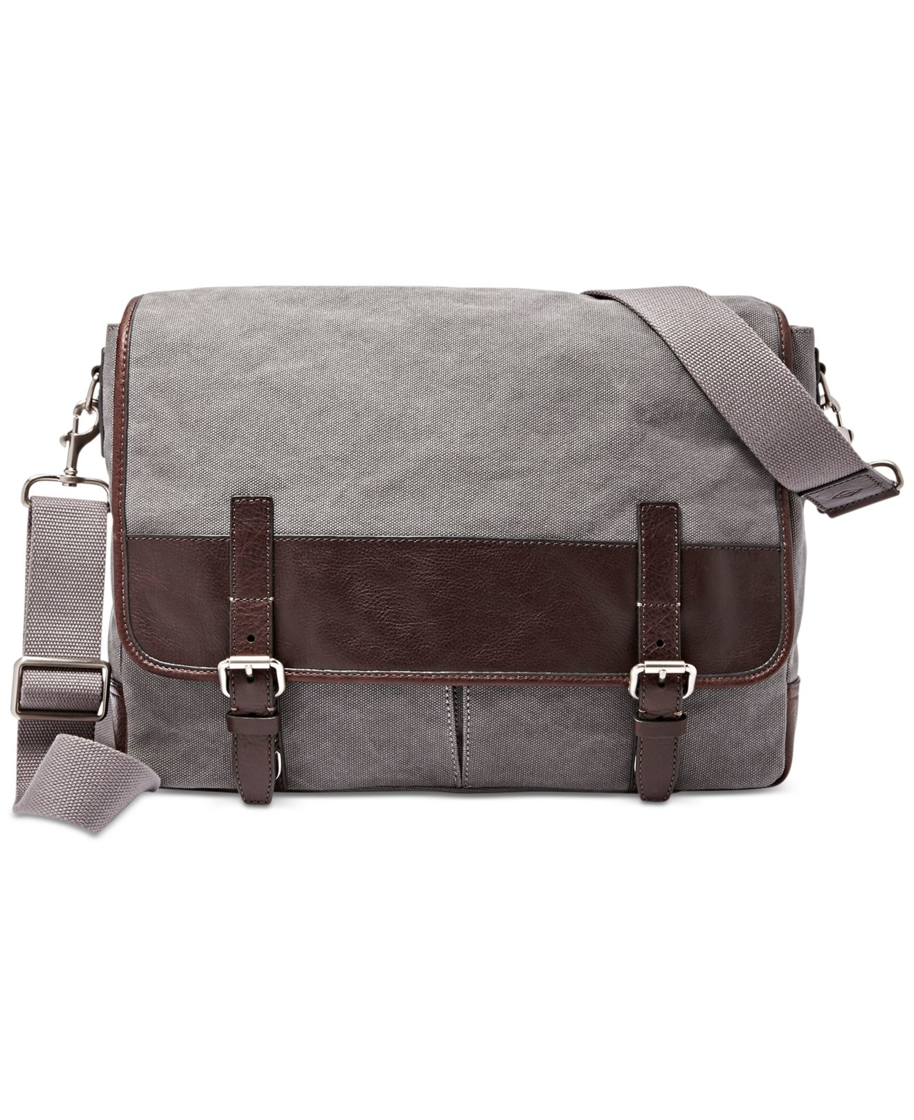 Lyst - Fossil Graham Canvas Messenger Bag in Gray for Men