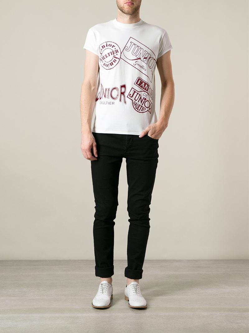 Lyst - Jean Paul Gaultier Junior Gaultier Print T-shirt in White for Men