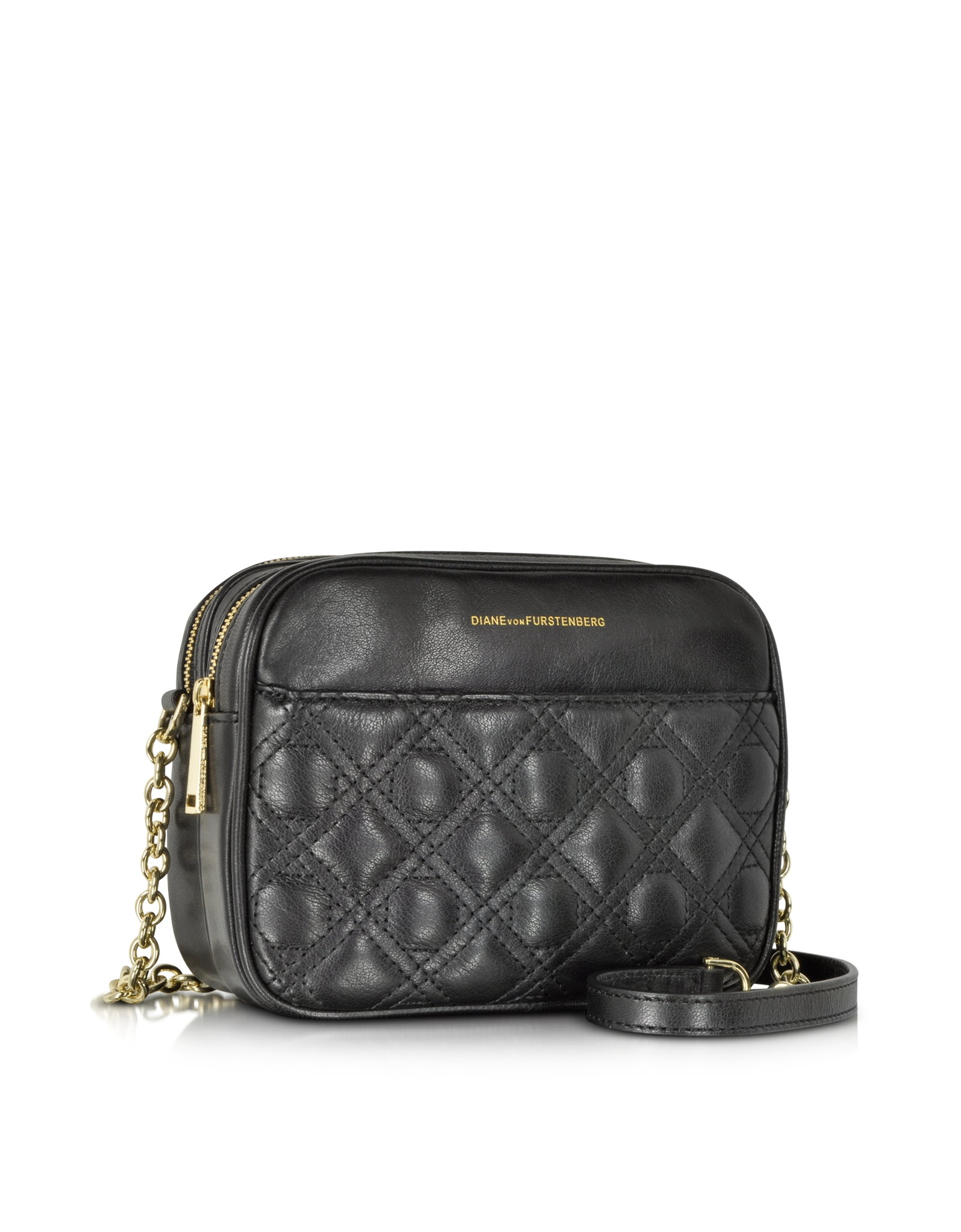 Lyst Diane Von Furstenberg Black Voyage Gemini Crossbody Bag In