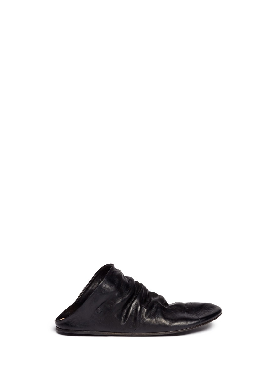 Lyst - Marsèll Distressed Leather Backless Slip-ons in Black for Men