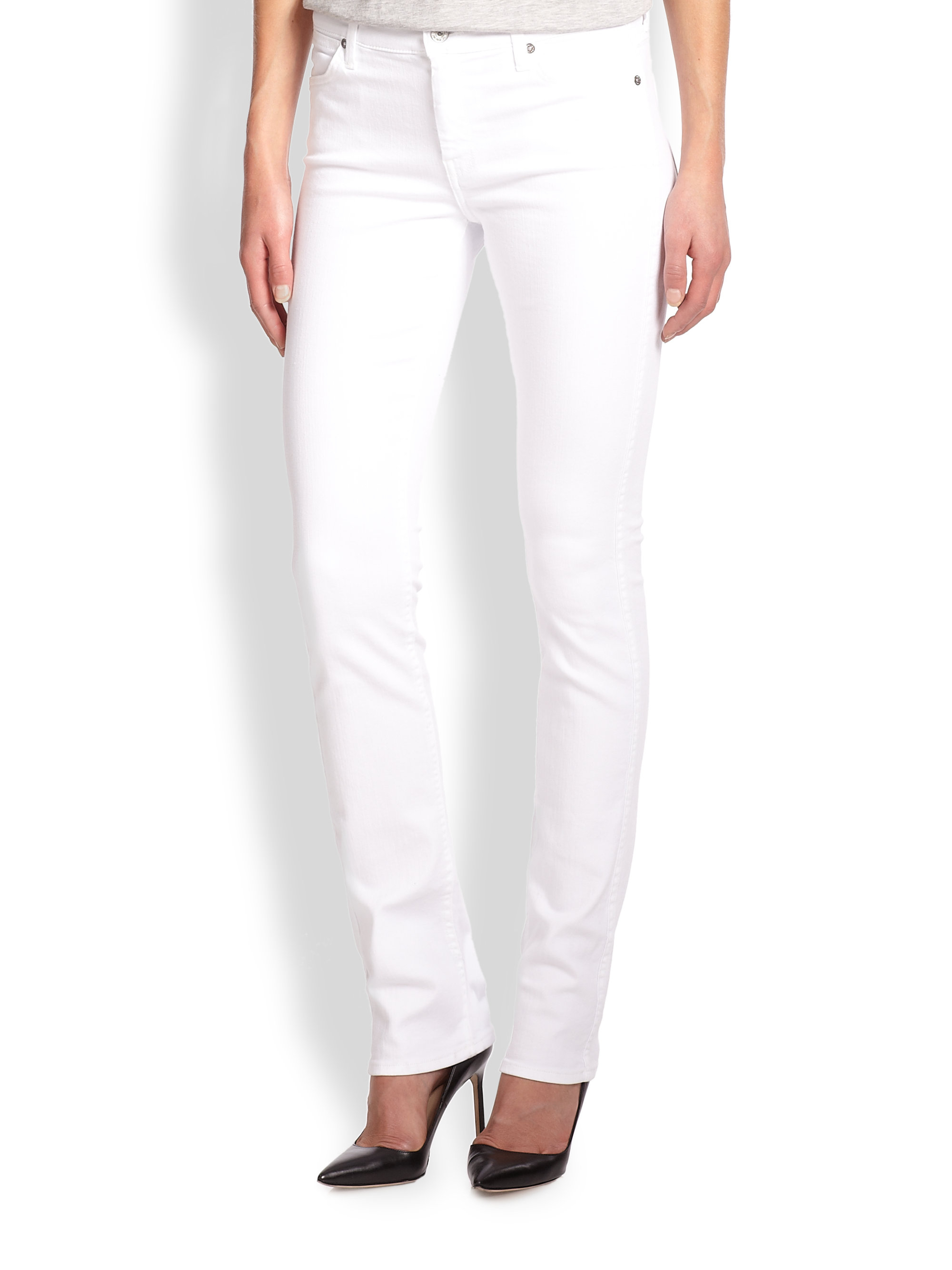 white straight leg pants womens