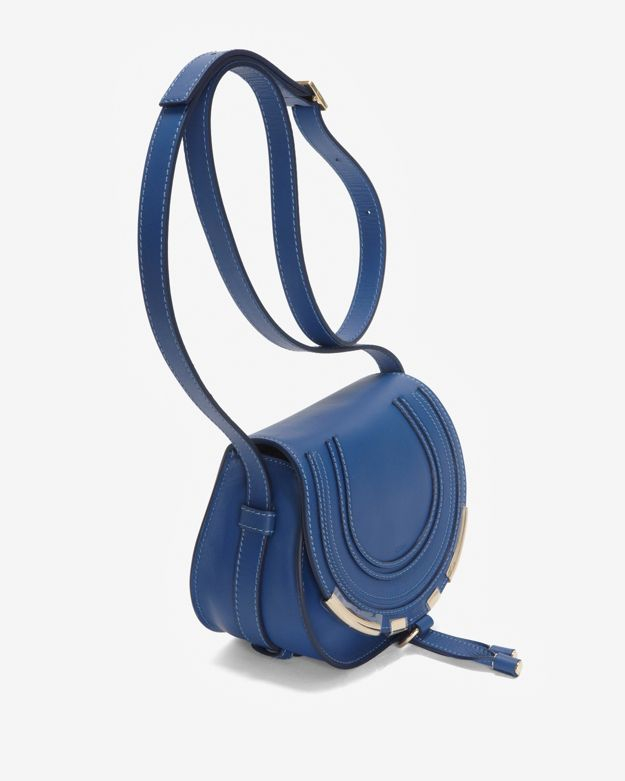 Chloé Marcie Small Leather Crossbody Bag Royal Blue In Blue Blue Drk