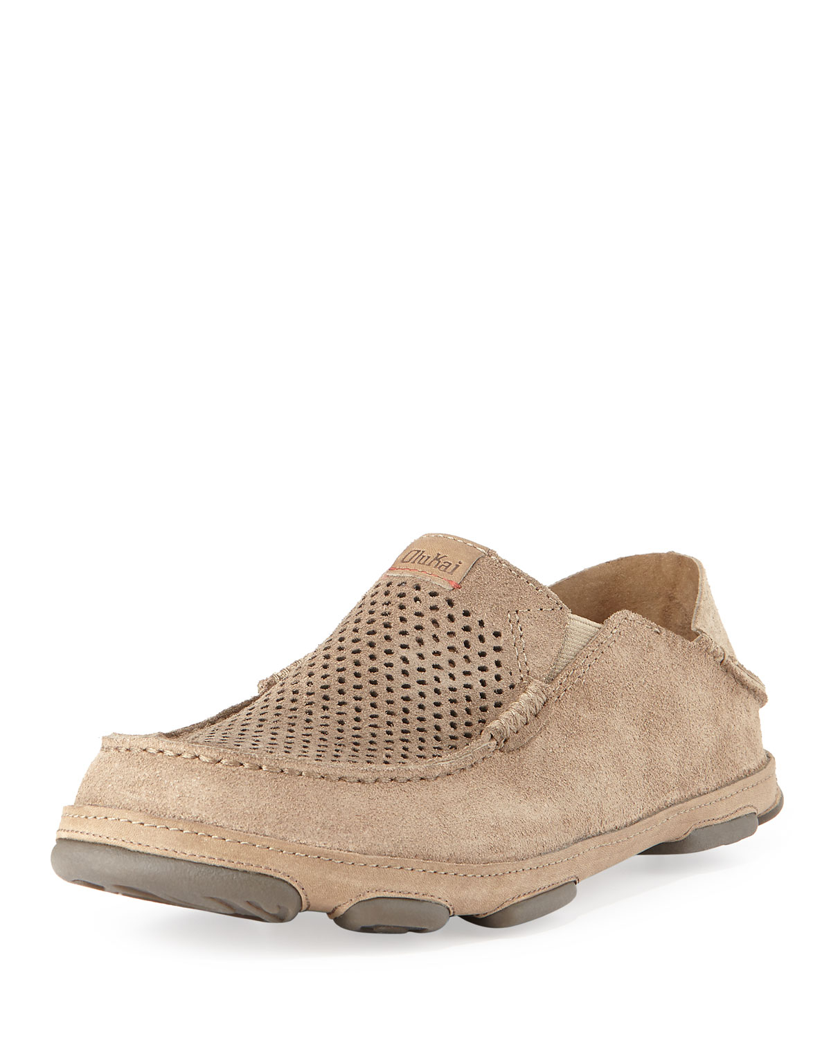 Lyst - Olukai Moloa Kohana Perforated Suede Slip-on/fold-back Shoe in Brown