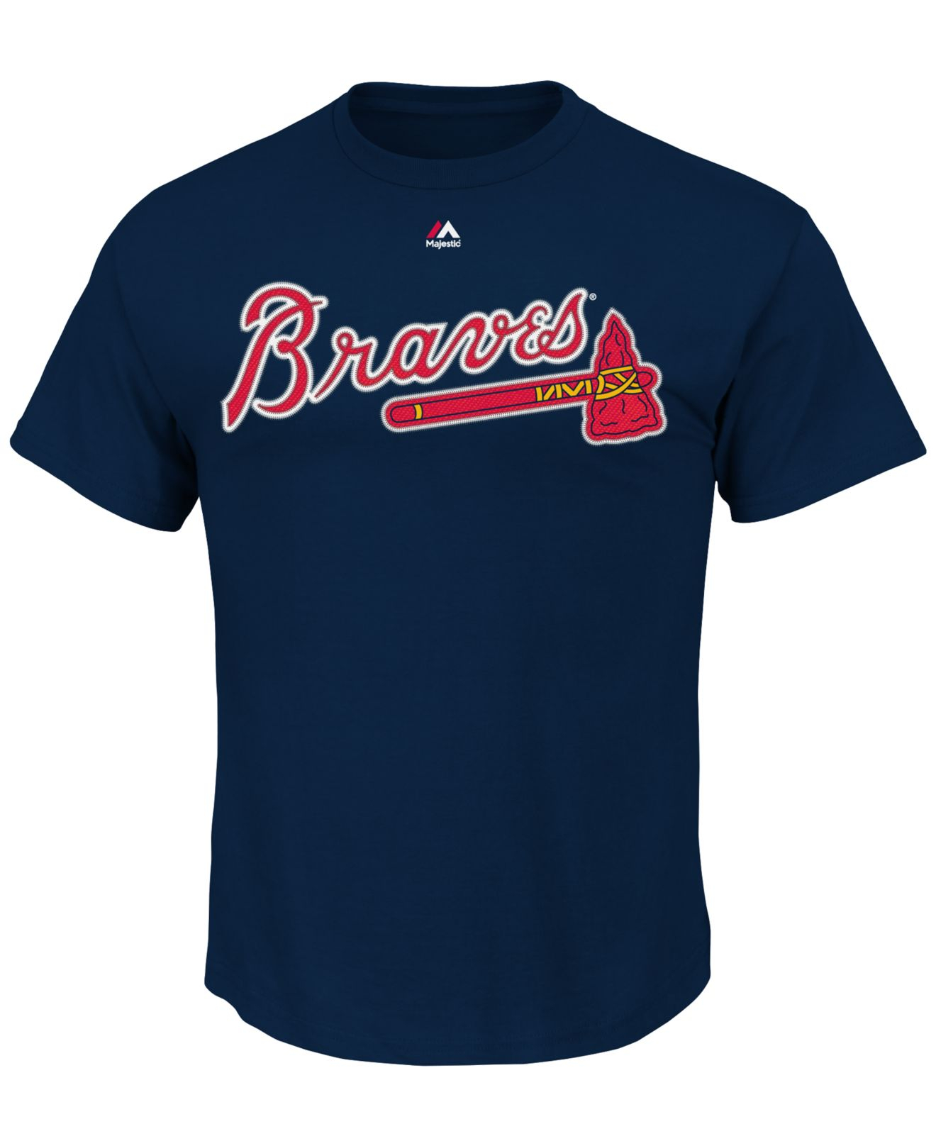 Lyst - Majestic Men's Atlanta Braves Team Wordmark T-shirt in Blue for Men